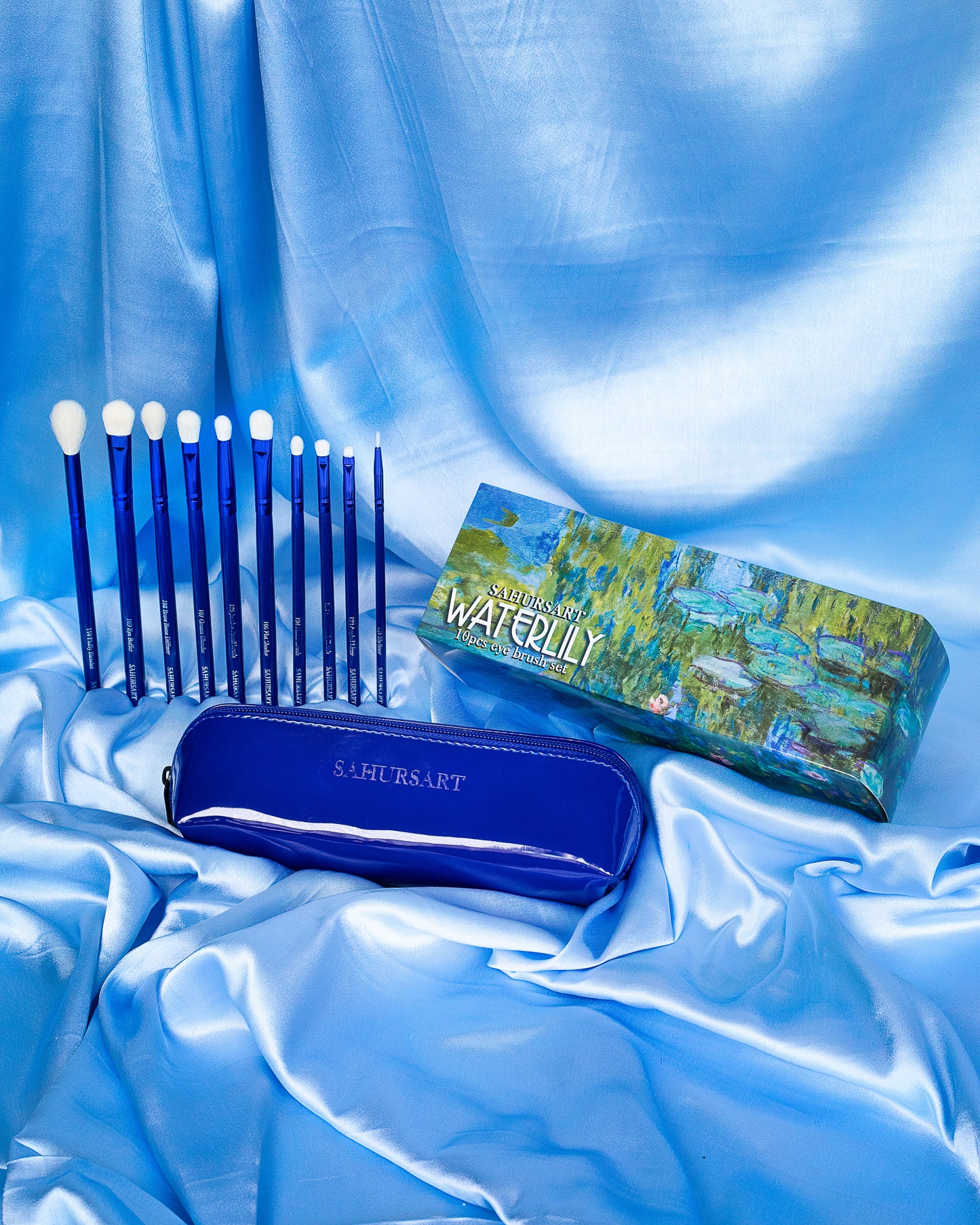 WATERLILY- 10 Piece Eye Brush Set - Sahursart
