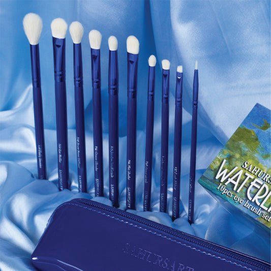 WATERLILY- 10 Piece Eye Brush Set - Sahursart