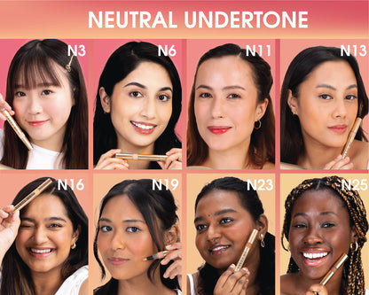 Sahur's Art Unfiltered Complexion Pens catering to neutral undertones.